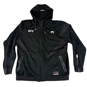 UFC Venum Authentic Fight Night Women's XXL Walkout Hoodie Black